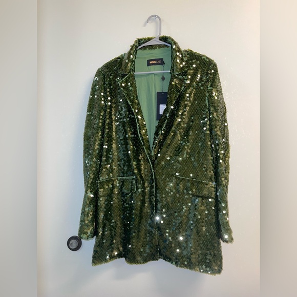 Fashion Nova Jackets & Blazers - Fashion nova Shimmering Green Sequin Blazer
